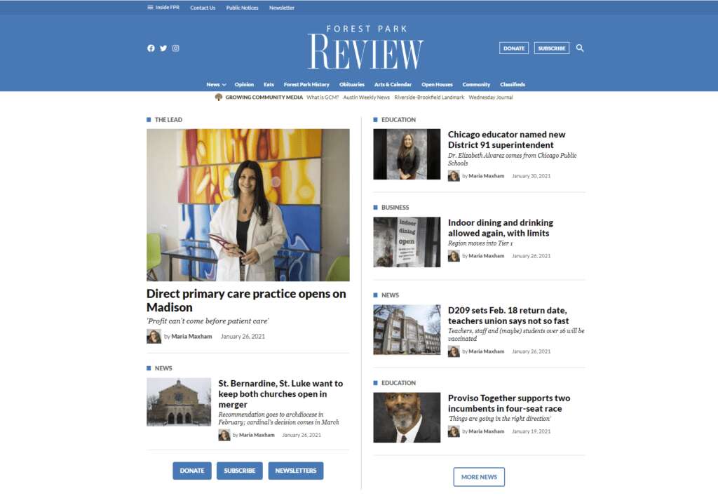forest park review website